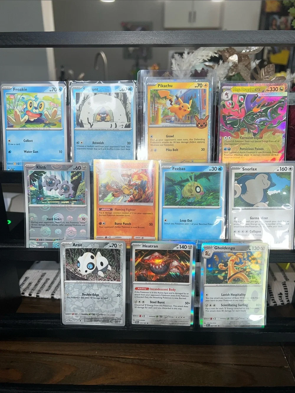 Pokemon TCG-11 Card Lot//Includes Snorlax, Pikachu, Mega Dragalge